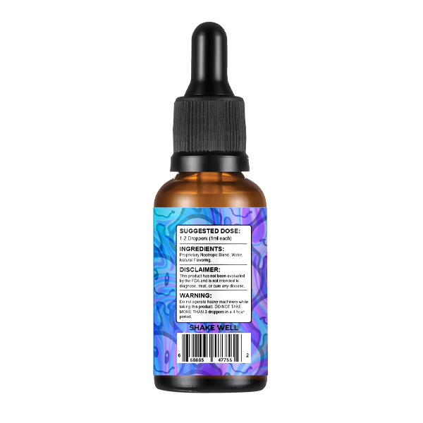 Trips Macrodose Muscimol Infused Tinctures 30ml - Blueberry ingredients