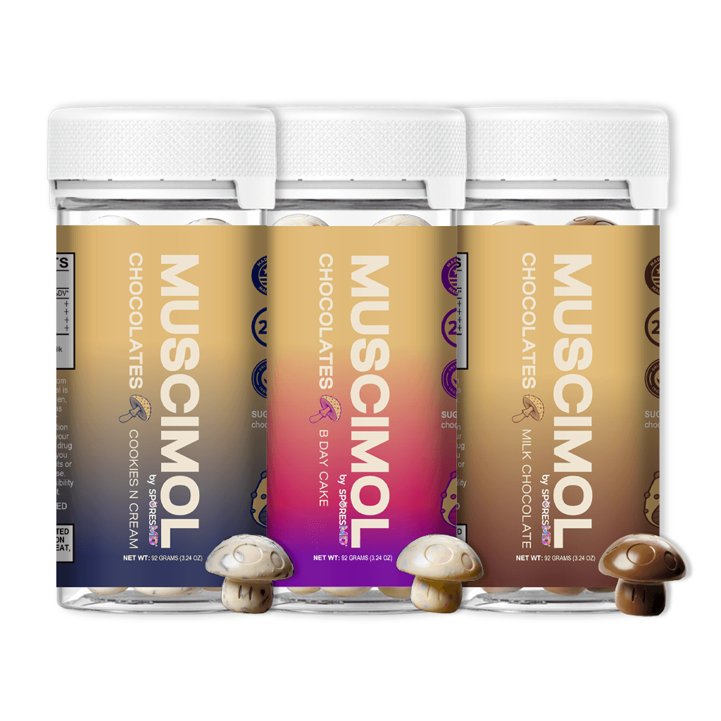 2025 NEW CHOCOLATE JARS_ALL FLAVORS Muscimol Chocolates – 3-Pack All Flavors