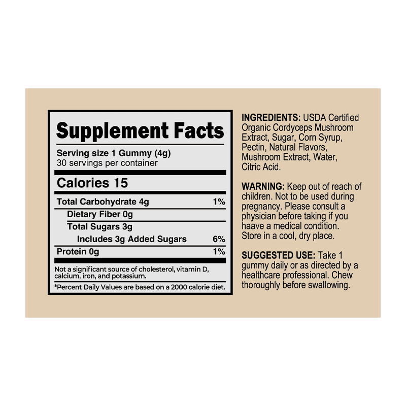 SporesMD Mushrooms Extracts Ingredients Cordyceps