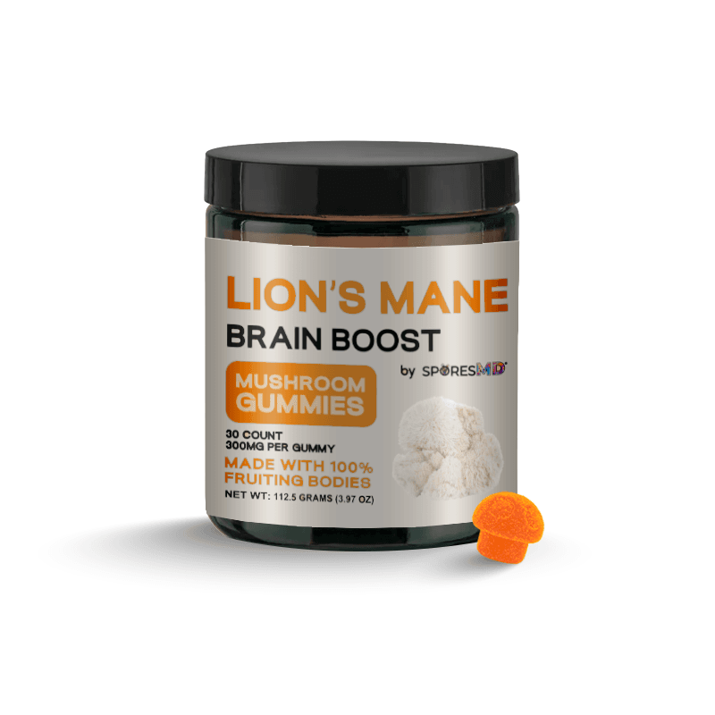 SMD_LIONS MANE GUMMIES_JAR Lion’s Mane Brain Boost Mushroom Extract Gummies 30ct