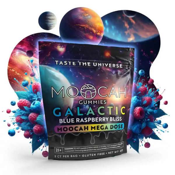 Moocah Mushroom Gummies 15,000mg - Blue Raspberry Bliss