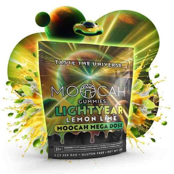 Moocah Mushroom Gummies 15,000mg- Lightyear Lemon Lime