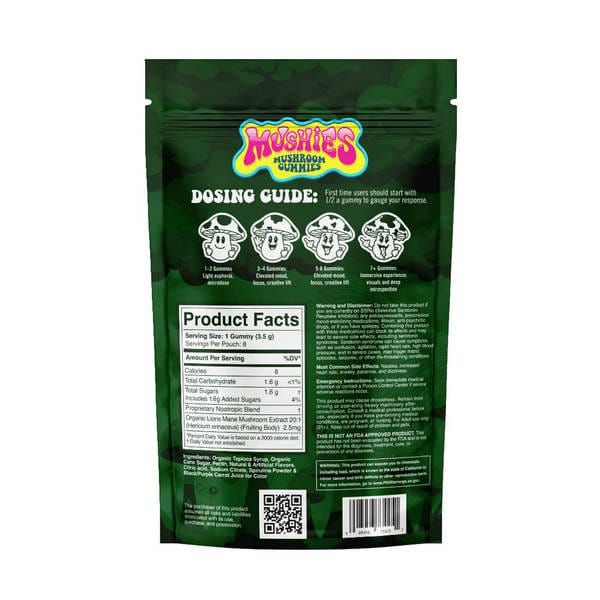 Mushies Mushroom Gummies - 8ct - Apple back