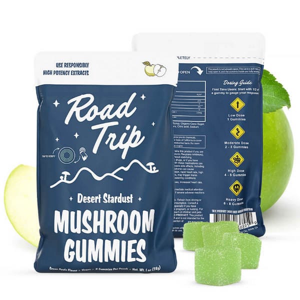 Road Trip Mushroom Gummies - 8 Counts - Green Apple