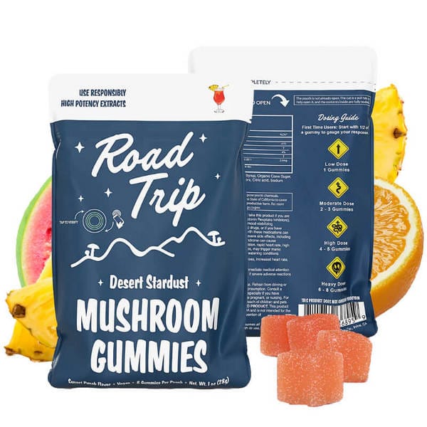 Road Trip Mushroom Gummies - 8 Counts - Sunset Punch