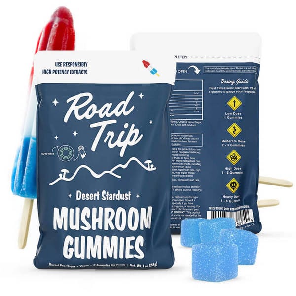 Road Trip Mushroom Gummies - 8 Counts - Rocket Pop Popsicle