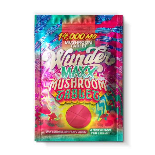 Wunder-mushroom-Maxx-Tablet-Watermelon Wunder Maxx Mushroom Tablets Sugar Free - 14,000mg - Watermelon
