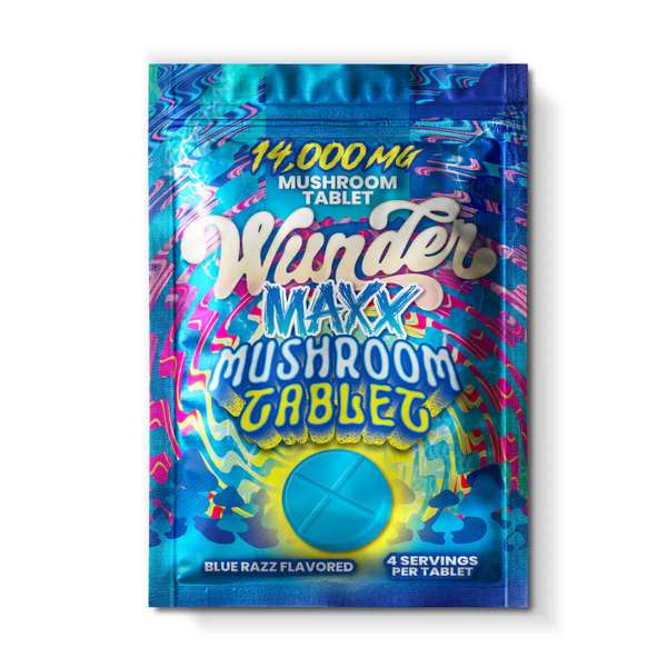 Wunder Maxx Mushroom Tablets Sugar Free - 14,000mg - Blue Razz