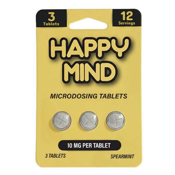 Happy Mind Mushroom Tablets - 3ct | 10mg Per Tablet - spearmint