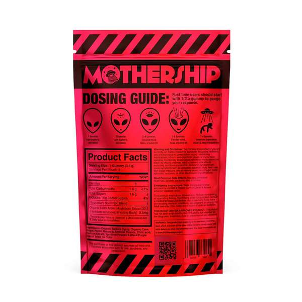 Mothership Mushroom Gummies - 8 Counts - Watermelon back